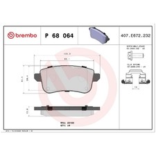 Satz Bremsbeläge Bremsklötze hinten für Nissan Juke F16 | 24374178