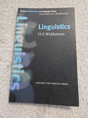 Linguistics by Widdowson, H. G. Oxford University Press 