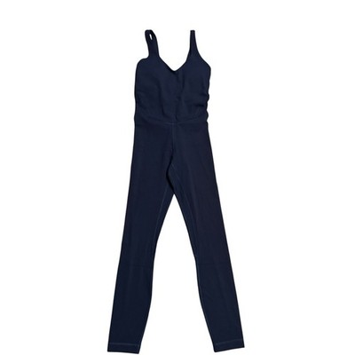 Lululemon Align Bodysuit 25 True Navy Nulu Yoga Jumpsuit  Womens Size 0 NWOT