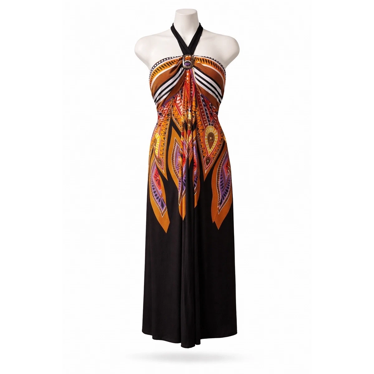 chinese dress ladies Bisou Bisou Michele Bohbot Floral Long Sleeve Maxi Dress
