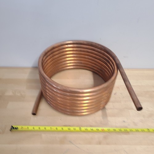 Large Copper Coil 3/4" I.D. x 7/8" O.D.x .065 Wall pipe Tubing Custom made