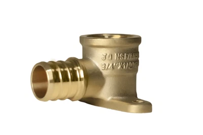 1 Pack XFITTING 3/4" Pex B x 1/2" Female NPT Threaded Drop Ear Elbow, Lead Free