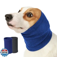 PAPIAMEN Dog Ear Muffs Calming Hoodie,Fireworks Thunder Head Wrap for Doggy,N