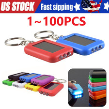 Mini Flashlight Solar Charging Key Chain Mini LED KeychainFlashlight Outdoor lot