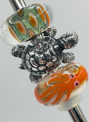 Trollbeads Summer Beach Uniques & Turtle - Retired