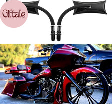 Black Sportster Mirrors for Harley Road King Street Electra Glide Road Glide Dyn