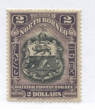 North Borneo 1911 $2 mint o.g. hinged