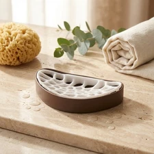 Coral Soap Dish/Fast-Drying Drain Design | Modern Bathroom Accessory | Anti-Slip