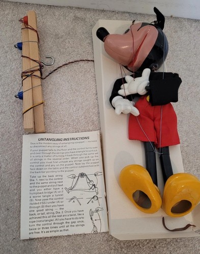 Vintage Disney Pelham Puppets Mickey Mouse In Original Box - Picture 7 of 21