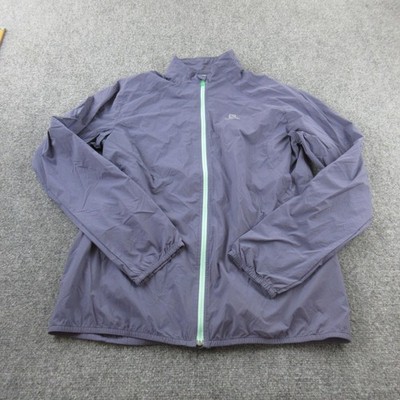 Salomon Jacket Womens Large Purple Clima Wind Windbreaker Full Zip Lightweight