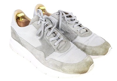 SUITSUPPLY Herren Sneaker EU43 Grau Wildleder Textil Vibram Sohle Low-Top
