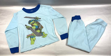 Vtg 1989 90s Teenage Mutant Ninja Turtles Leonardo TMNT Youth Pajama Set Size 8