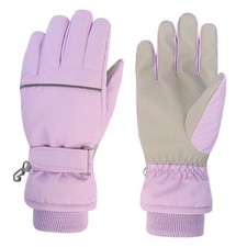 Kids Snow Ski Gloves, 6-8 Years Old 05 Purple - Not Touchscreen Compatible