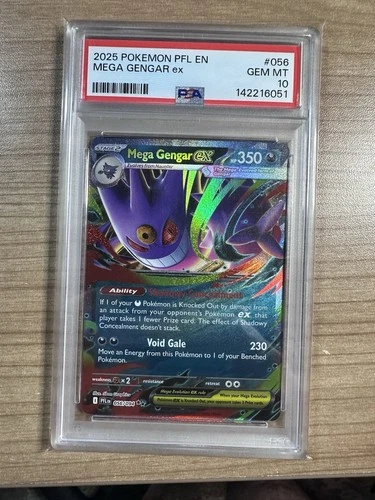 Mega Gengar Ex 2025 Pokemon Phantasmal Flames #056 PSA 10