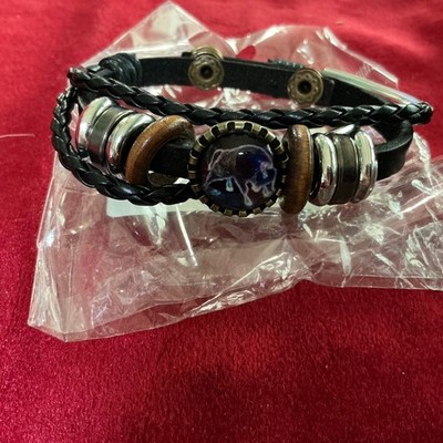 Taurus Leather bracelet with Zodiac sign stone