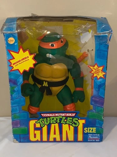 VINTAGE 1989 TEENAGE MUTANT NINJA TURTLES 13" GIANT SIZE FIGURE NEW IN BOX