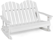 Sedia a Dondolo Adirondack per Bambini, in Legno Di Abete, Panchina Da Esterno 2