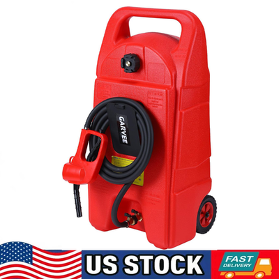 #ad 15 Gallon Fuel Caddy Portable Gas Fuel TankGas Can w Manual Transfer Nozzle $109.97