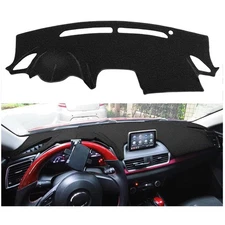 Custom Fit Black Dashboard Cover for Mazda 3 & Sport 2014-2018 - Easy Install