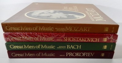 MOZART, SHOSTAKOVICH, PROKOFIEV, BACH  Great Men Of Music Box Sets