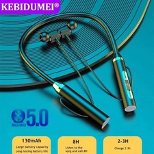 Bluetooth Neckband Wireless Headphones Mic Headset Stereo Earbuds Earphone Sport