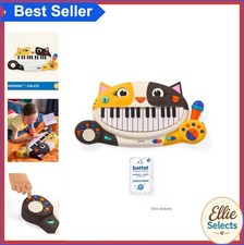 Cat Shaped Keyboard Piano 27 Songs Microphone Musical Toy Toddler Interactive