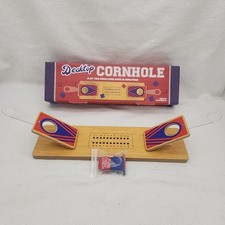 Game Cornhole Desktop Wooden Mini Set Red Blue Wood Tabletop Professor Puzzle