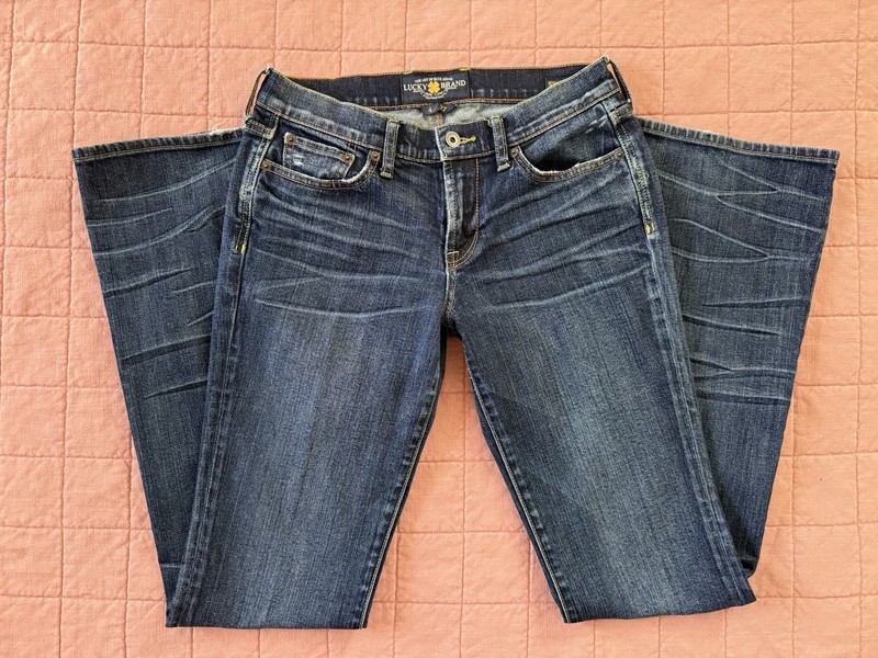 Lucky Brand Sweet N Low Bootcut Jeans Womens 4/27 Blue Denim Mid Rise Stretch