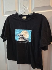 dirtee laundry Womans Cropped Tshirt. "Golden Coast" medium