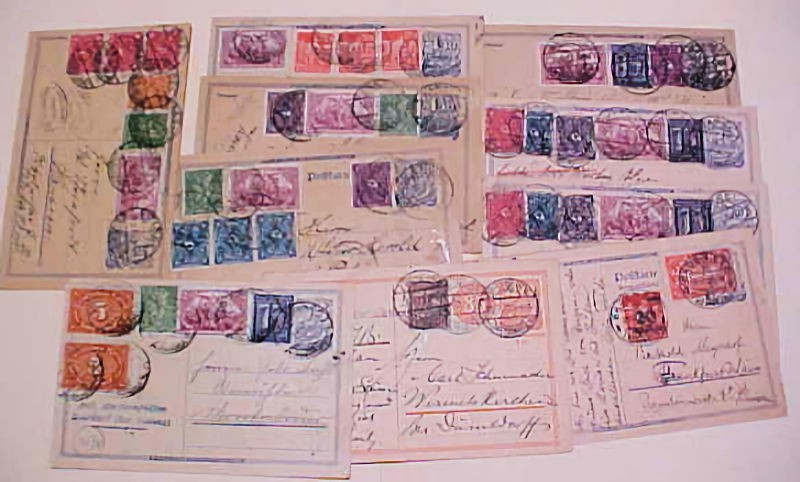 GERMAN 10 DIFF.   INFLATION POSTAL CARDS