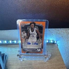 Topps Bowman Kam Williams Kentucky Wildcats Rookie Orange Refractor Auto /25