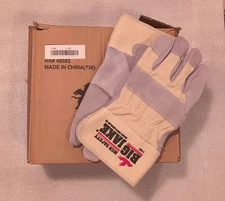 New! 10 pr Big Jake Gloves, Large (1700) Leather Palm Work Gloves. MCR SAFETY