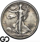 1918 Walking Liberty Half Dollar, Key Date In Series, Choice XF+