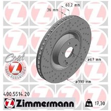 2x Zimmermann Scheibenbremse 26182272 vorne A2214210912 A2214211312
