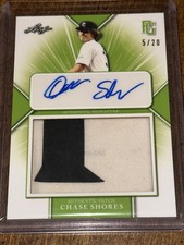 CHASE SHORES 2021 LEAF PERFECT GAME JERSEY PATCH AUTOGRAPH #5/20 LSU, ANGELS