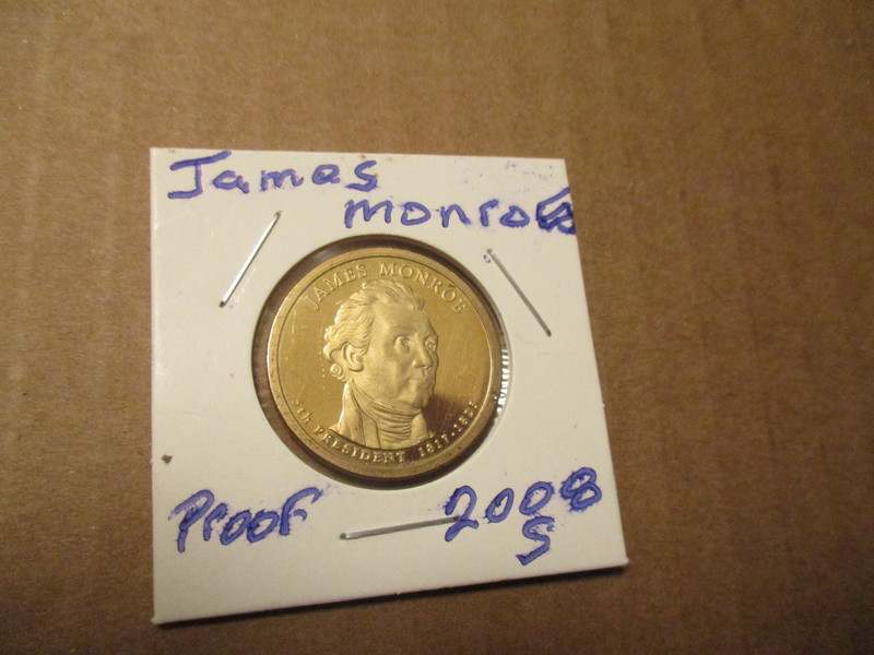 Presidential Dollar. James Monroe, 2008-S, PROOF, #40