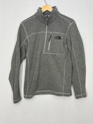 The North Face Gordon Lyons 1/4 Zip Fleece Jacket Mens Heather Gray Outdoor S