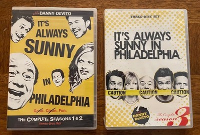 It's Always Sunny in Philadelphia season 1,2 & 3 DVD. DeVito. Extras.Sealed.Cult