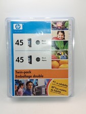 HP 45 Twin Value Pack 2 Black Ink Cartridges OEM New