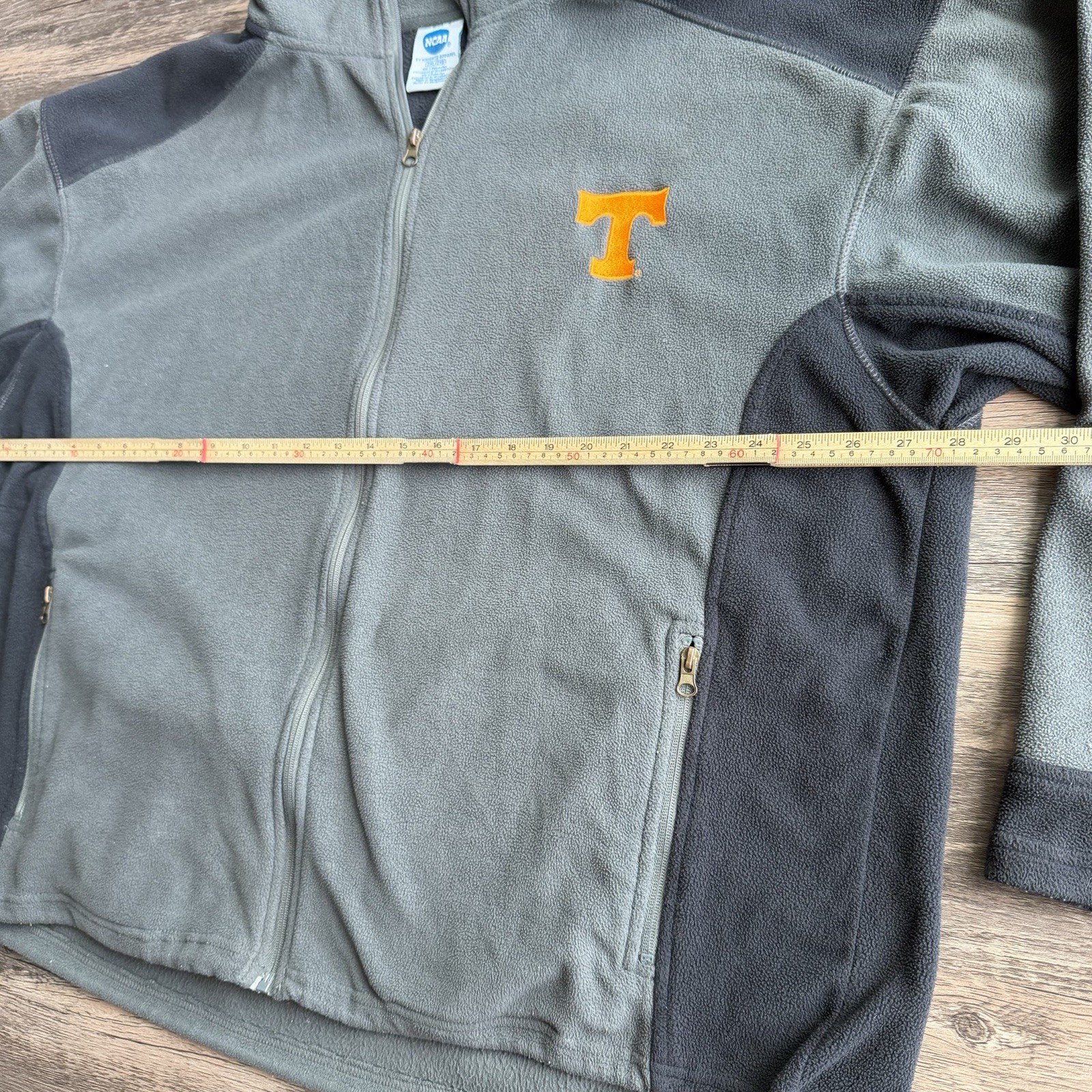 Knights Apparel Tennessee Volunteers Fleece Jacket Mens 2XL Gray Orange Full Zip thumbnail 6
