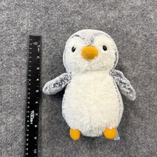 Aurora Pom Pom Grey Penguin 9  Plush Stuffed Animal Soft Christmas