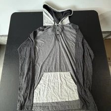 ZINE Hoodie Adult Large Gray Drawstring Hoodie Pullover Men’s