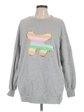 Judith March Women Silver Sweatshirt L