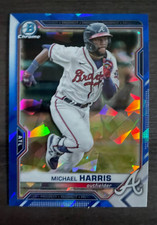 2021 Bowman Draft Chrome Michael Harris Sapphire Edition Cracked Ice Refractor