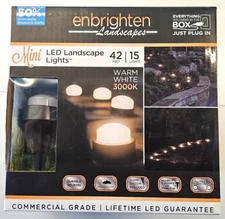 Jasco Enbrighten 13W White Light Line Voltage Plug-in LED Outdoor Path Light Kit