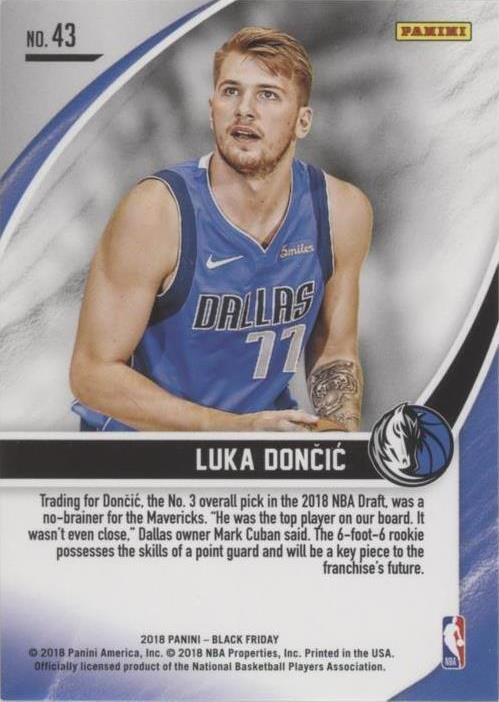 2018 Panini Black Friday - Luka Dončić #43 for sale | eBay