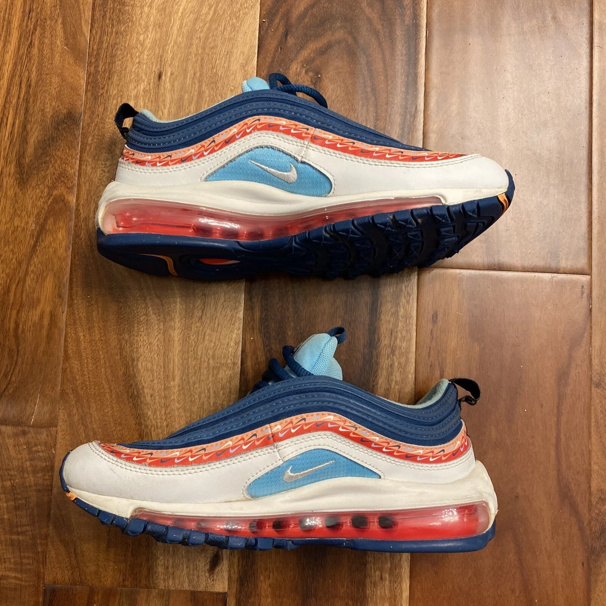 NIKE AIR MAX 97 GS BLUE FORCE SUMMIT WHITE CQ4818 400 SIZE 4Y eBay