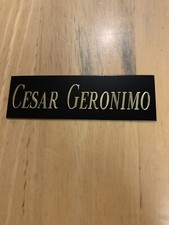Cesar Geronimo NAMEPLATE FOR AUTOGRAPH BAT-BASEBALL-JERSEY-PHOTO 1”x3”