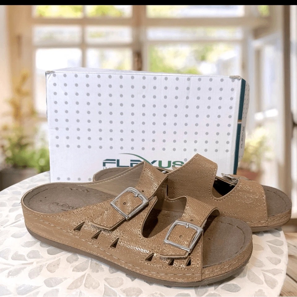 Flexus by Spring Step Samuella Supportive 2 Strap Sandal Slide Mule Size EU 38 - Image 3 of 4