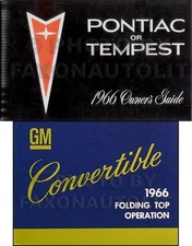 1966 Pontiac Convertible Owner Manual Set GTO Tempest LeMans Bonneville Catalina
